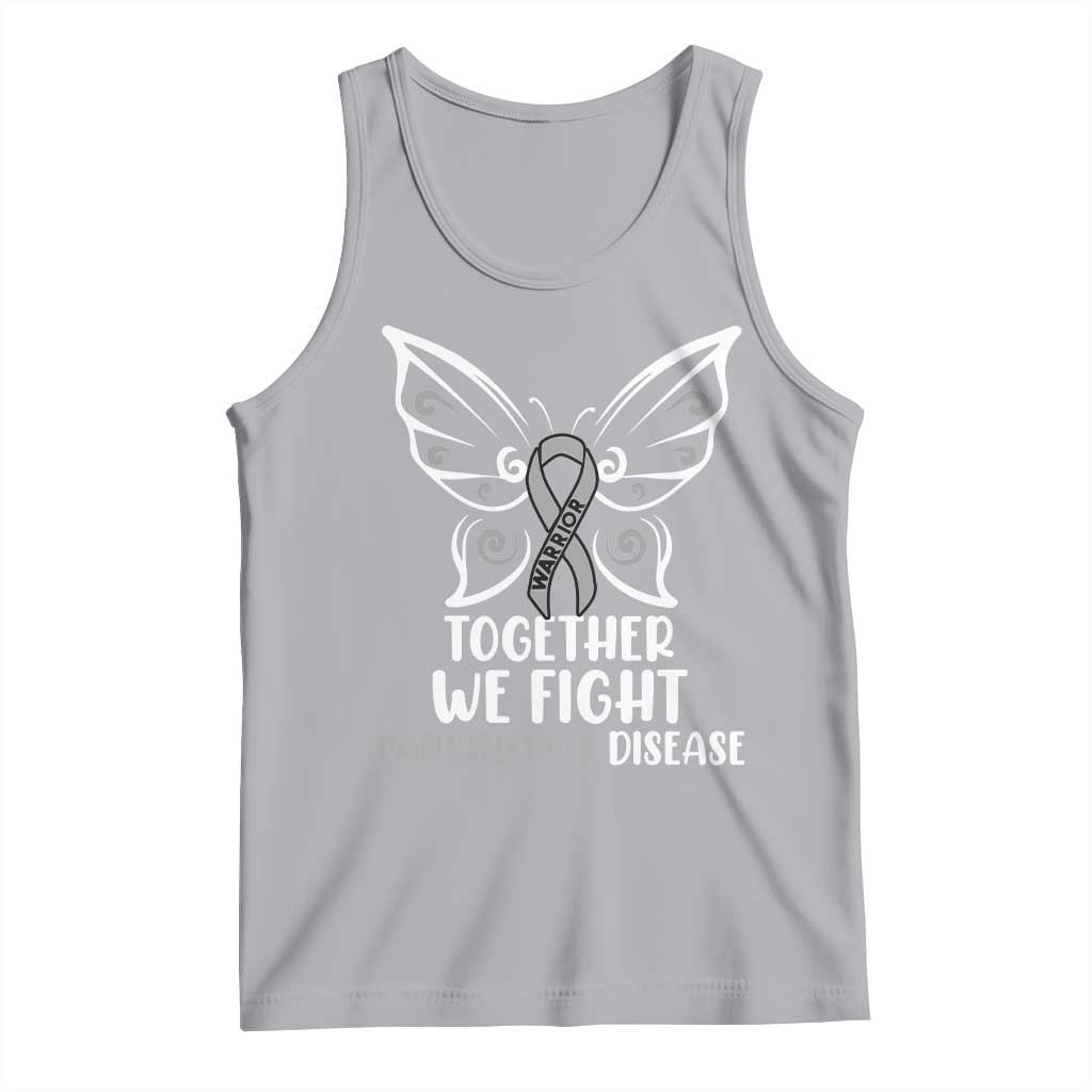 Parkinson's Awareness Tank Top We Fight Together Support Squad Gray Ribbon Butterfly TS02 Athletic Heather Print Your Wear