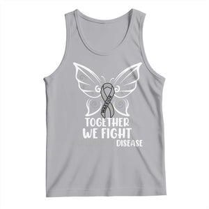 Parkinson's Awareness Tank Top We Fight Together Support Squad Gray Ribbon Butterfly TS02 Athletic Heather Print Your Wear