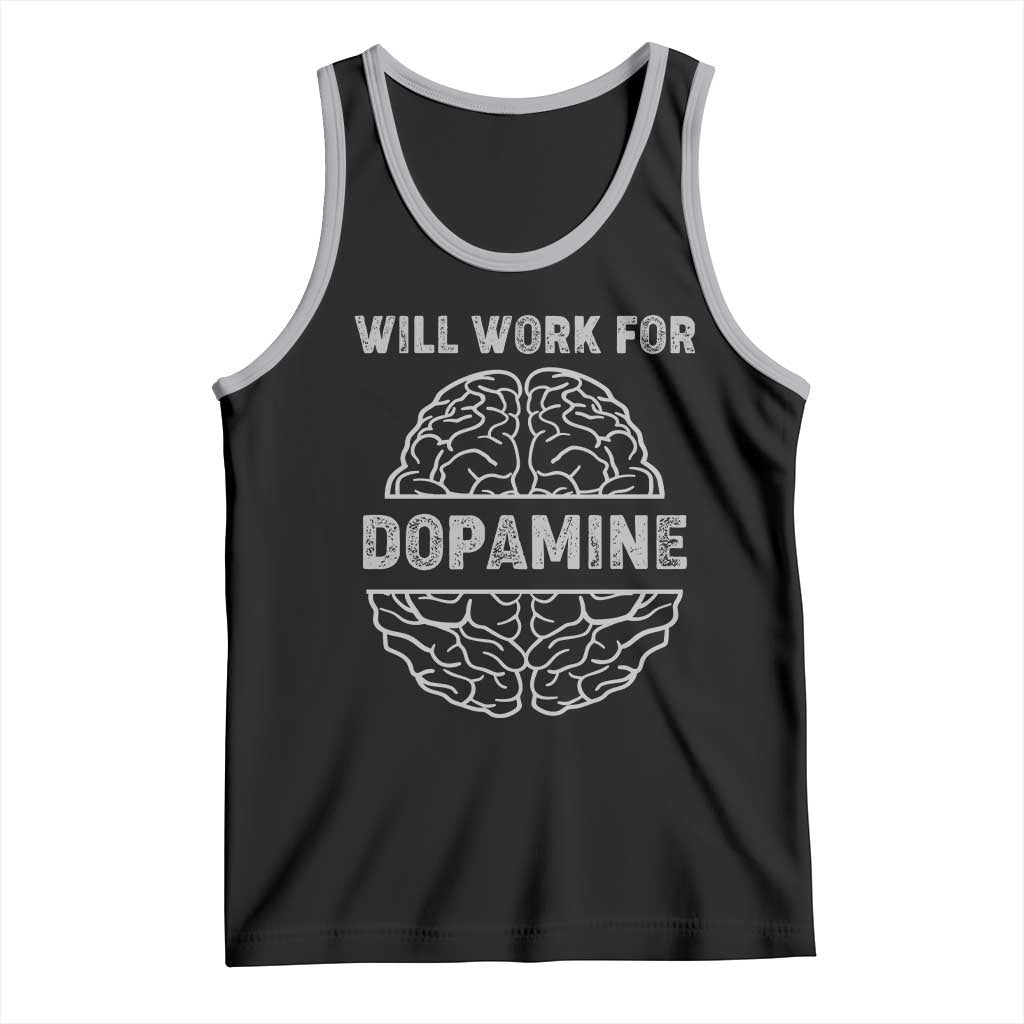 Parkinson's Awareness Tank Top Work For Dopamine Parkinsons Warrior Support TS02 Black Athletic Heather Print Your Wear