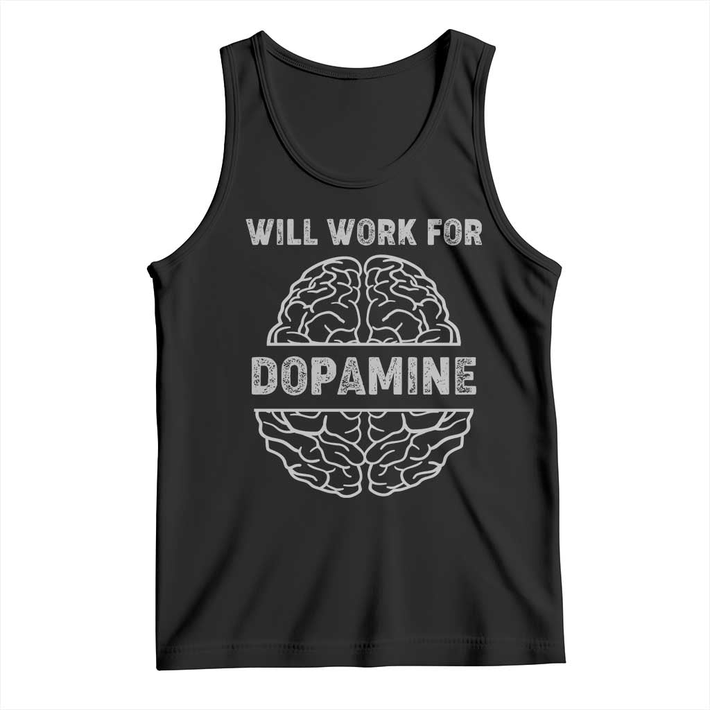 Parkinson's Awareness Tank Top Work For Dopamine Parkinsons Warrior Support TS02 Black Print Your Wear