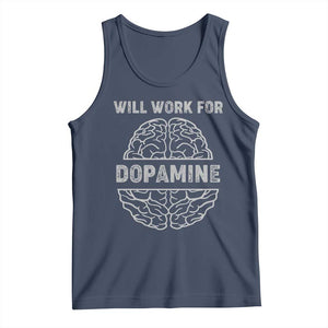 Parkinson's Awareness Tank Top Work For Dopamine Parkinsons Warrior Support TS02 Navy Print Your Wear