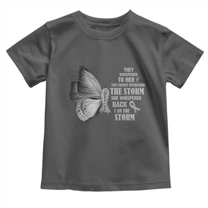Parkinson's Awareness Toddler T Shirt She Whispered Back I Am The Storm Support Squad TS02 Dark Heather Print Your Wear