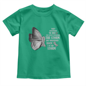 Parkinson's Awareness Toddler T Shirt She Whispered Back I Am The Storm Support Squad TS02 Irish Green Print Your Wear