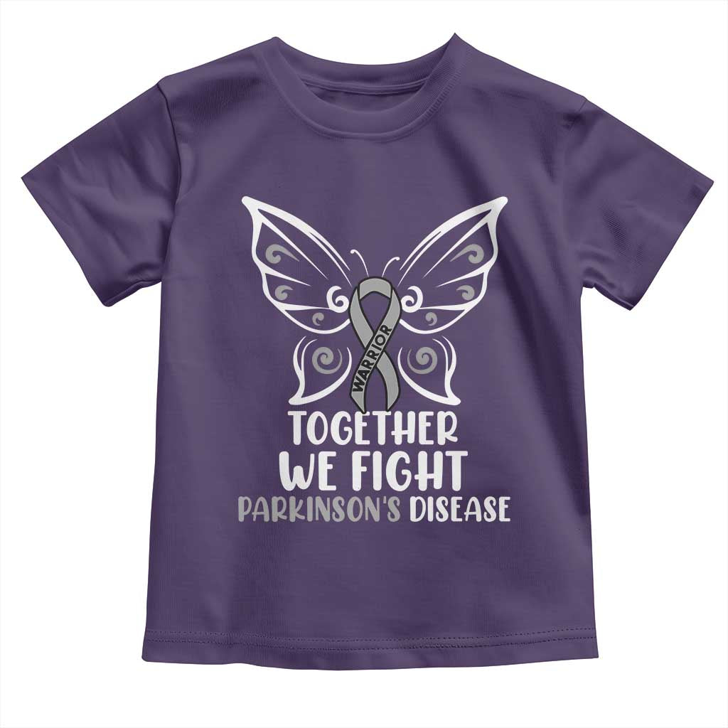 Parkinson's Awareness Toddler T Shirt We Fight Together Support Squad Gray Ribbon Butterfly TS02 Purple Print Your Wear