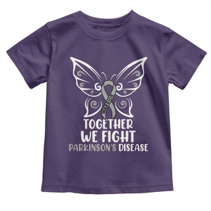 Parkinson's Awareness Toddler T Shirt We Fight Together Support Squad Gray Ribbon Butterfly TS02 Purple Print Your Wear