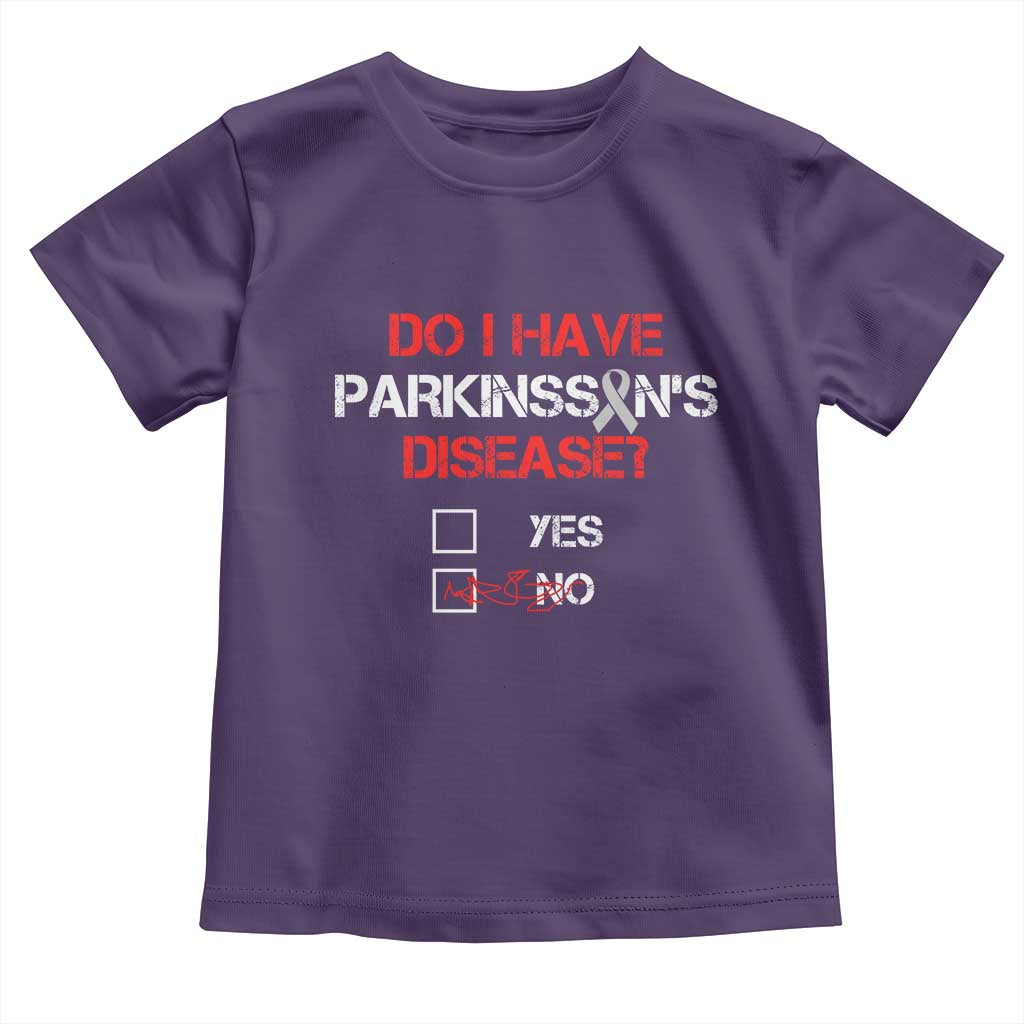 Parkinson's Awareness Toddler T Shirt Yes No Warrior Survivor Support TS02 Purple Print Your Wear