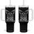 Parkinson's Awareness Tumbler With Handle We Fight Together Support Squad Gray Ribbon Butterfly TS02 One Size: 40 oz Black Print Your Wear