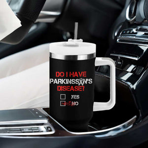 Parkinson's Awareness Tumbler With Handle Yes No Warrior Survivor Support TS02 Print Your Wear