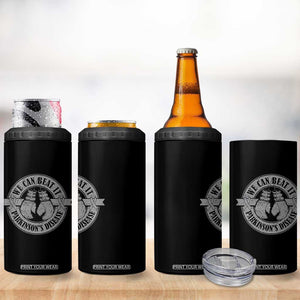 Parkinson's Warrior 4 in 1 Can Cooler Tumbler We Can Beat It Boxing Fight Against Parkinsons TS02 Print Your Wear
