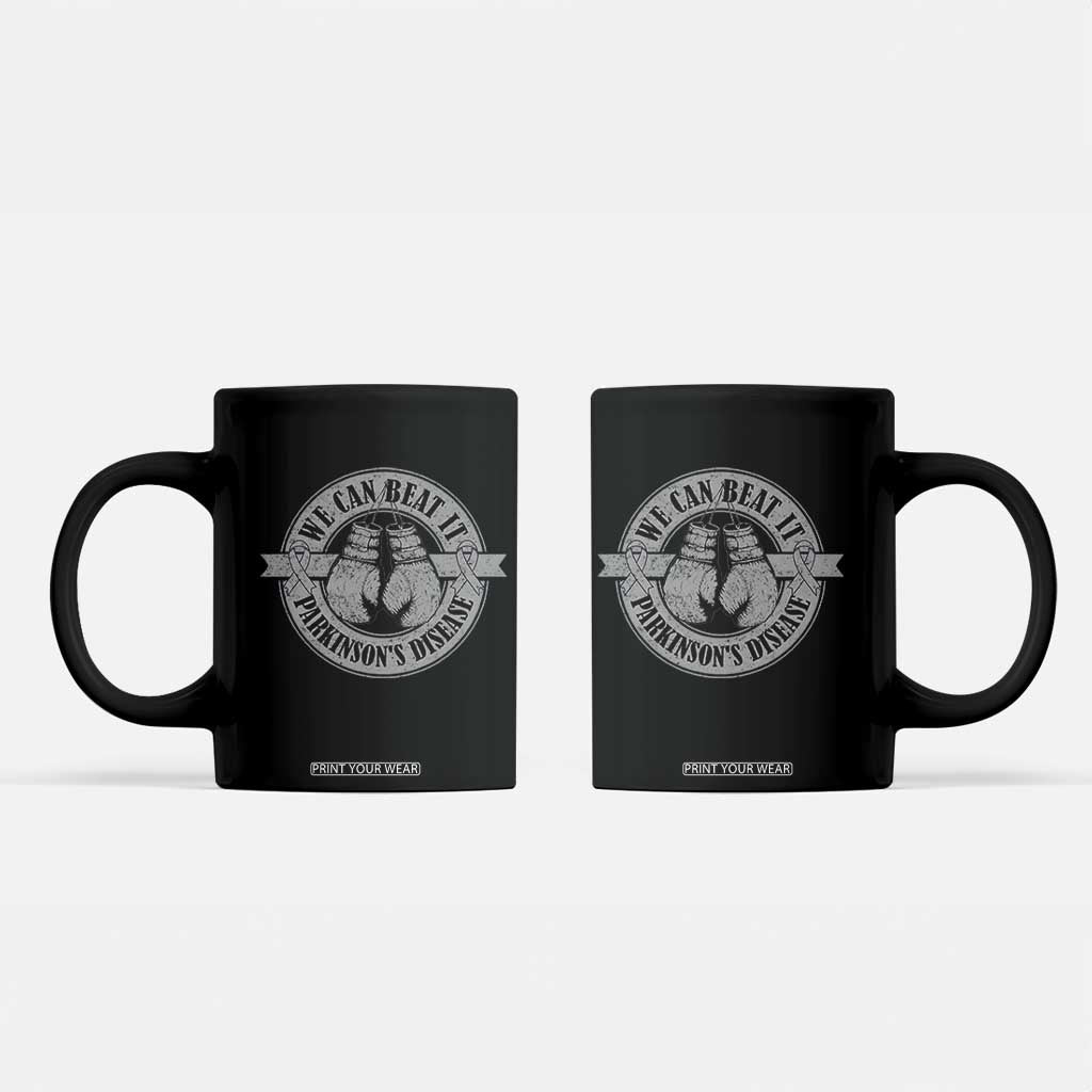 Parkinson's Warrior Coffee Mug We Can Beat It Boxing Fight Against Parkinsons TS02 Black Print Your Wear