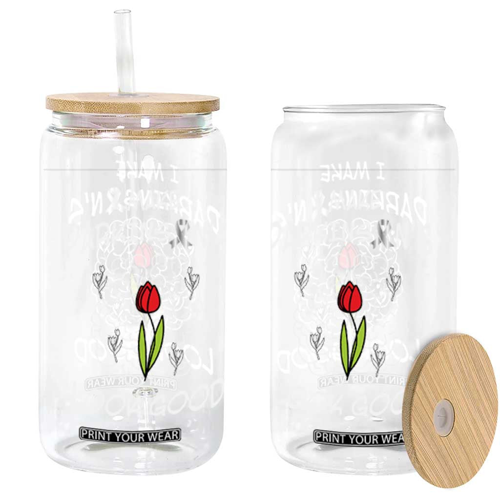 Parkinson's Warrior Glass Can I Make Parkinsons Look Good Tulip TS02 Black Print Your Wear