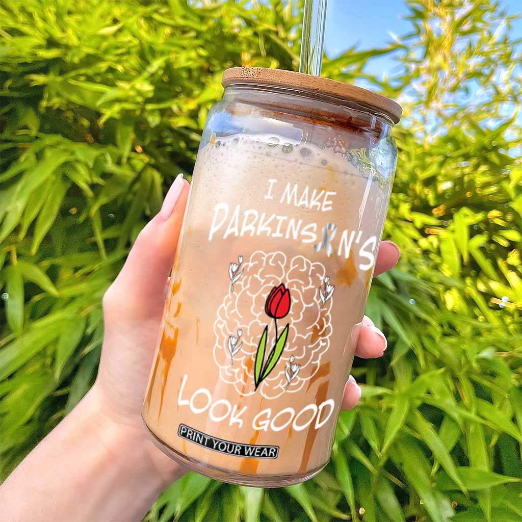 Parkinson's Warrior Glass Can I Make Parkinsons Look Good Tulip TS02 Print Your Wear