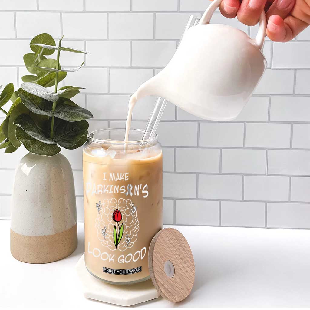 Parkinson's Warrior Glass Can I Make Parkinsons Look Good Tulip TS02 Print Your Wear