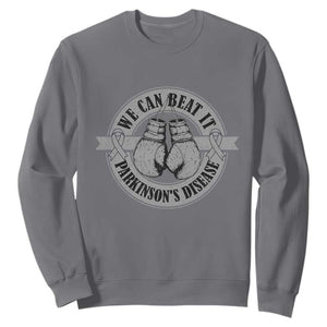 Parkinson's Warrior Sweatshirt We Can Beat It Boxing Fight Against Parkinsons TS02 Charcoal Print Your Wear