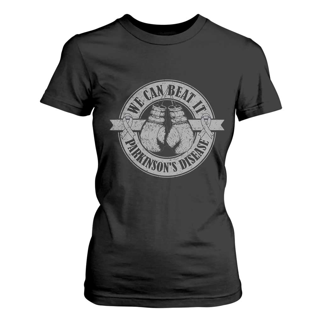 Parkinson's Warrior T Shirt For Women We Can Beat It Boxing Fight Against Parkinsons TS02 Black Print Your Wear