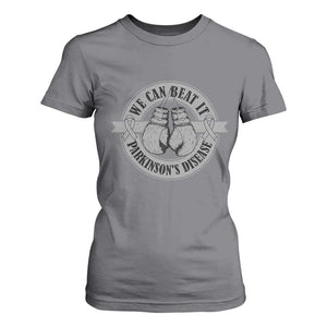 Parkinson's Warrior T Shirt For Women We Can Beat It Boxing Fight Against Parkinsons TS02 Charcoal Print Your Wear