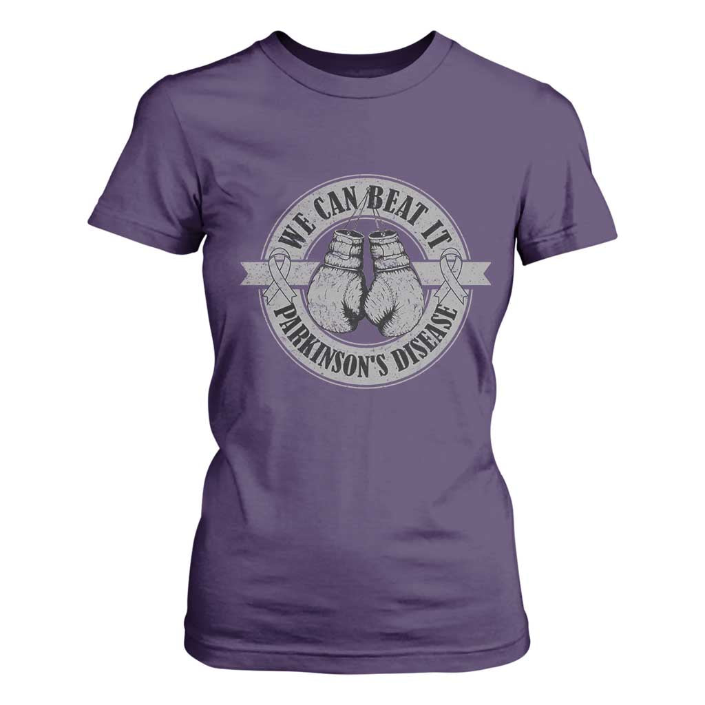 Parkinson's Warrior T Shirt For Women We Can Beat It Boxing Fight Against Parkinsons TS02 Purple Print Your Wear