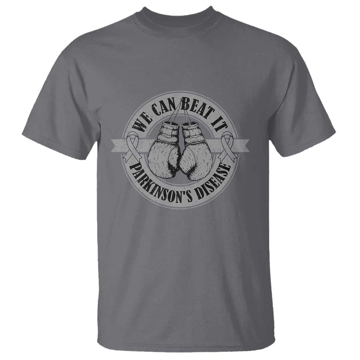 Parkinson's Warrior T Shirt We Can Beat It Boxing Fight Against Parkinsons TS02 Charcoal Print Your Wear