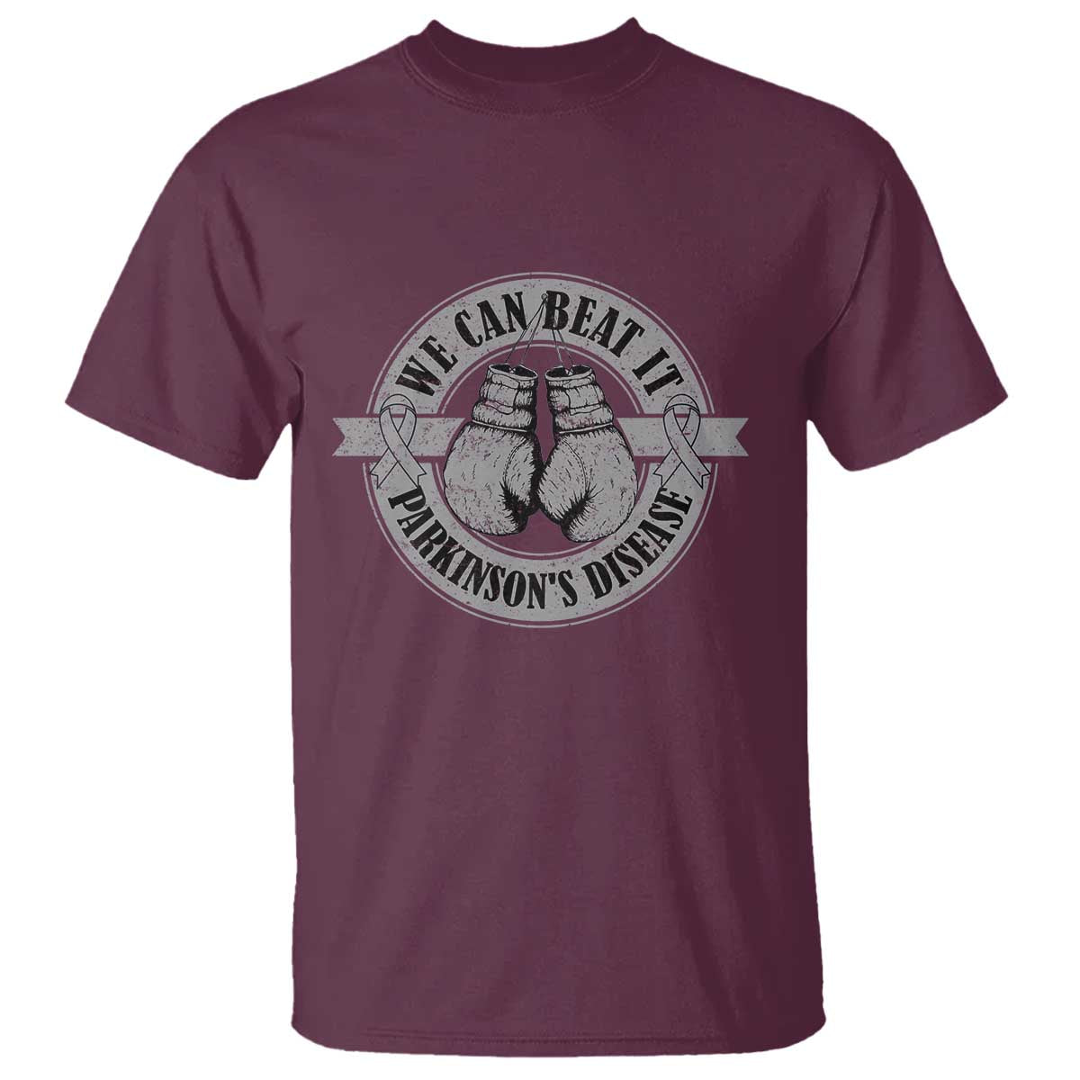 Parkinson's Warrior T Shirt We Can Beat It Boxing Fight Against Parkinsons TS02 Maroon Print Your Wear