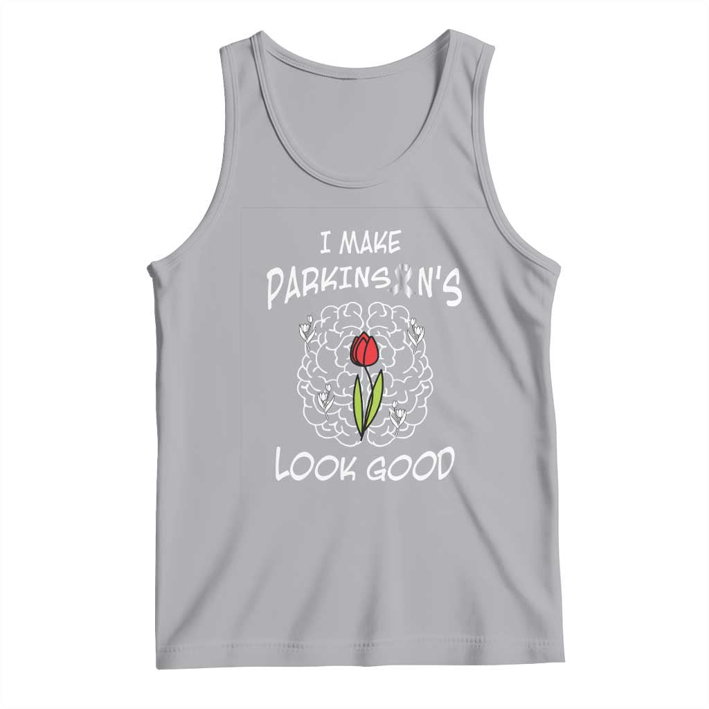 Parkinson's Warrior Tank Top I Make Parkinsons Look Good Tulip TS02 Athletic Heather Print Your Wear