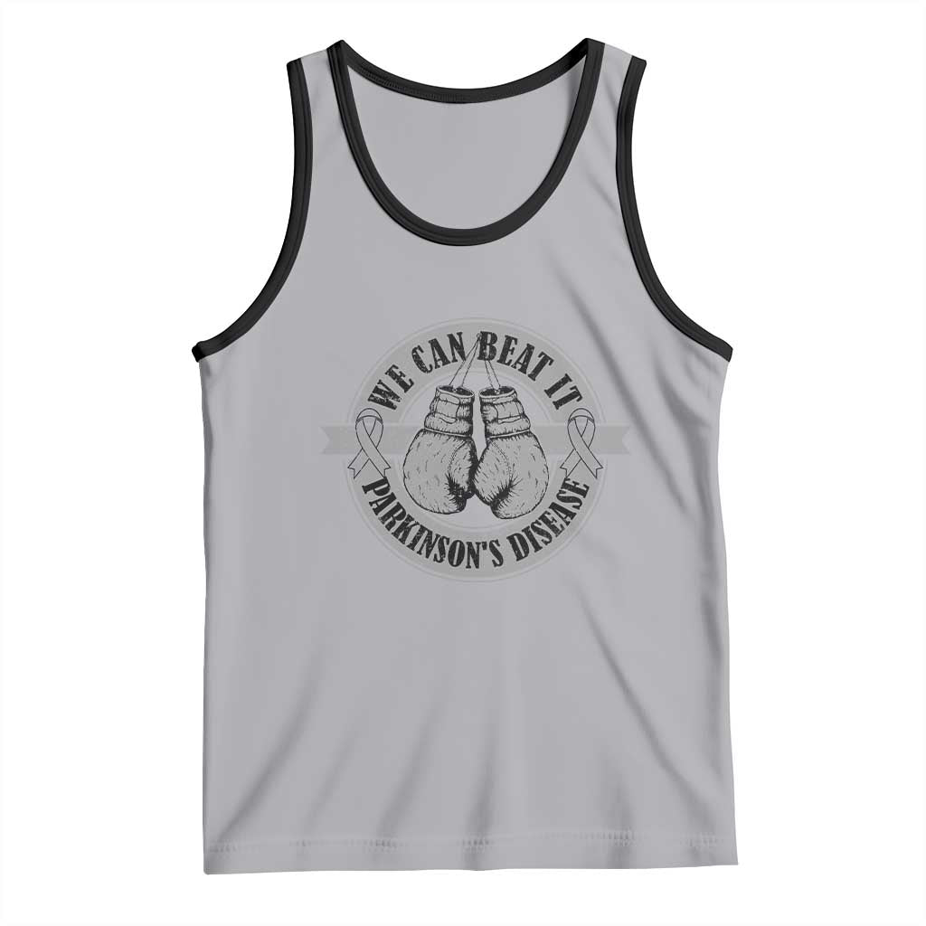 Parkinson's Warrior Tank Top We Can Beat It Boxing Fight Against Parkinsons TS02 Athletic Heather Black Print Your Wear