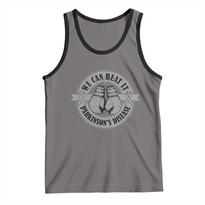 Parkinson's Warrior Tank Top We Can Beat It Boxing Fight Against Parkinsons TS02 Deep Heather Black Print Your Wear