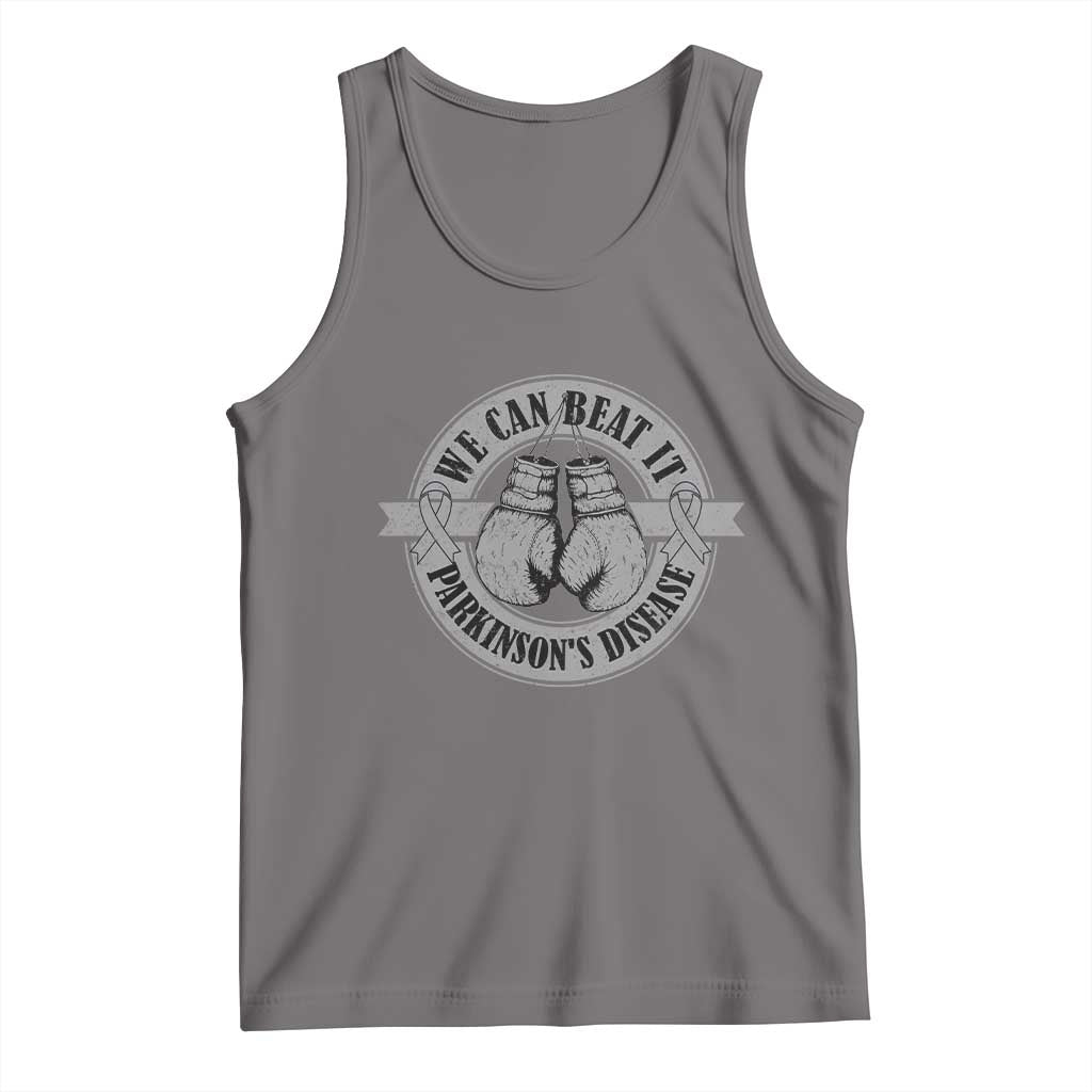 Parkinson's Warrior Tank Top We Can Beat It Boxing Fight Against Parkinsons TS02 Deep Heather Print Your Wear
