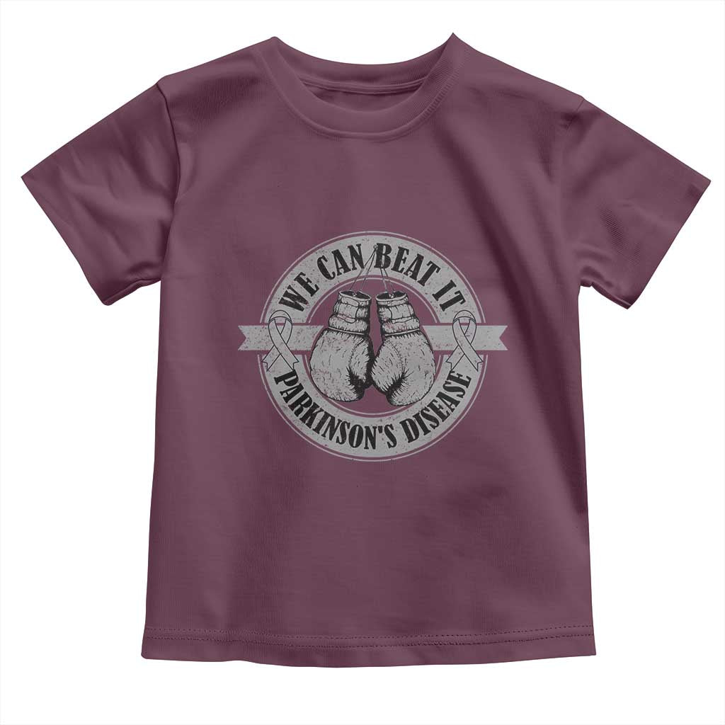 Parkinson's Warrior Toddler T Shirt We Can Beat It Boxing Fight Against Parkinsons TS02 Maroon Print Your Wear
