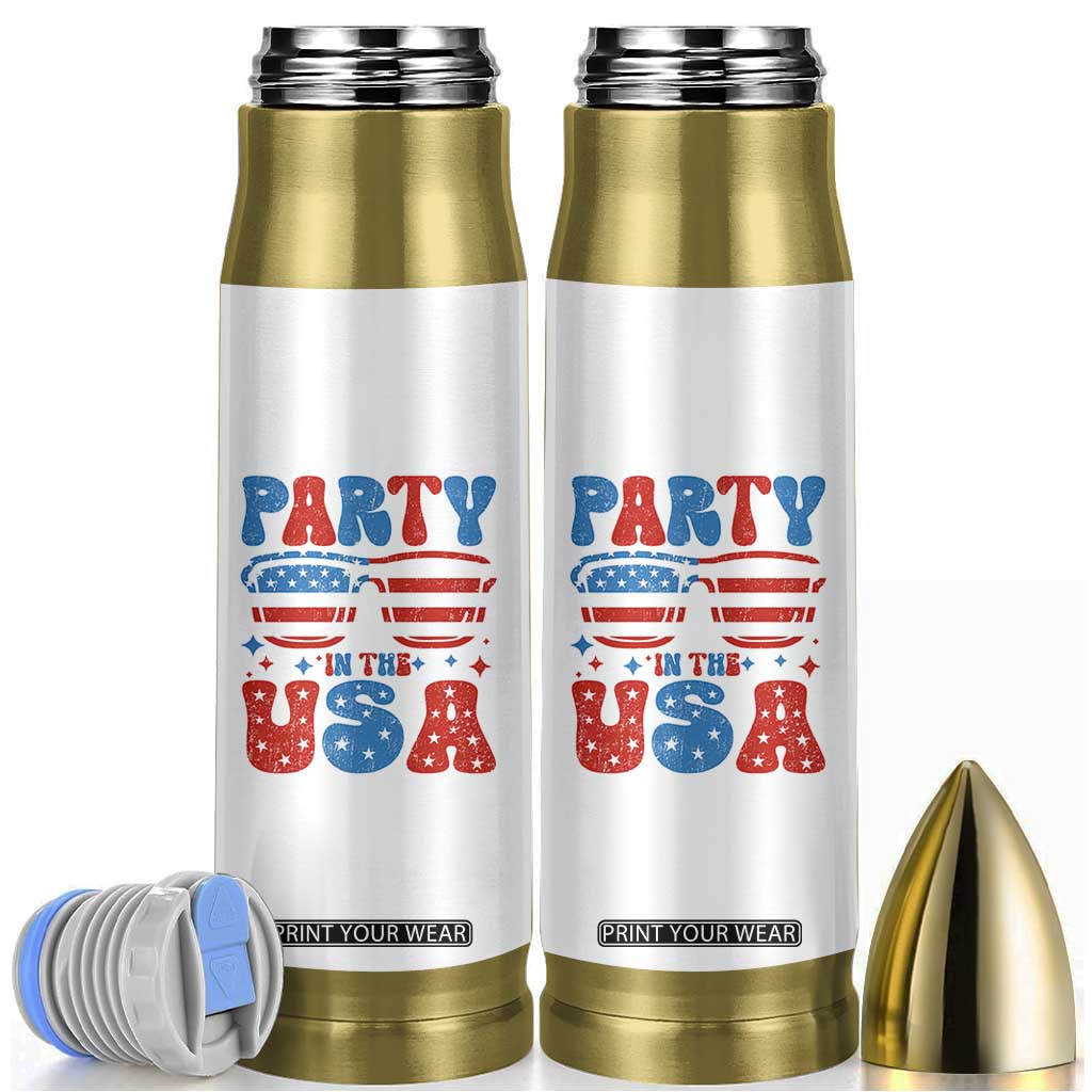 Party in The USA Bullet Tumbler 4th of July Independence Day TS10 White Print Your Wear