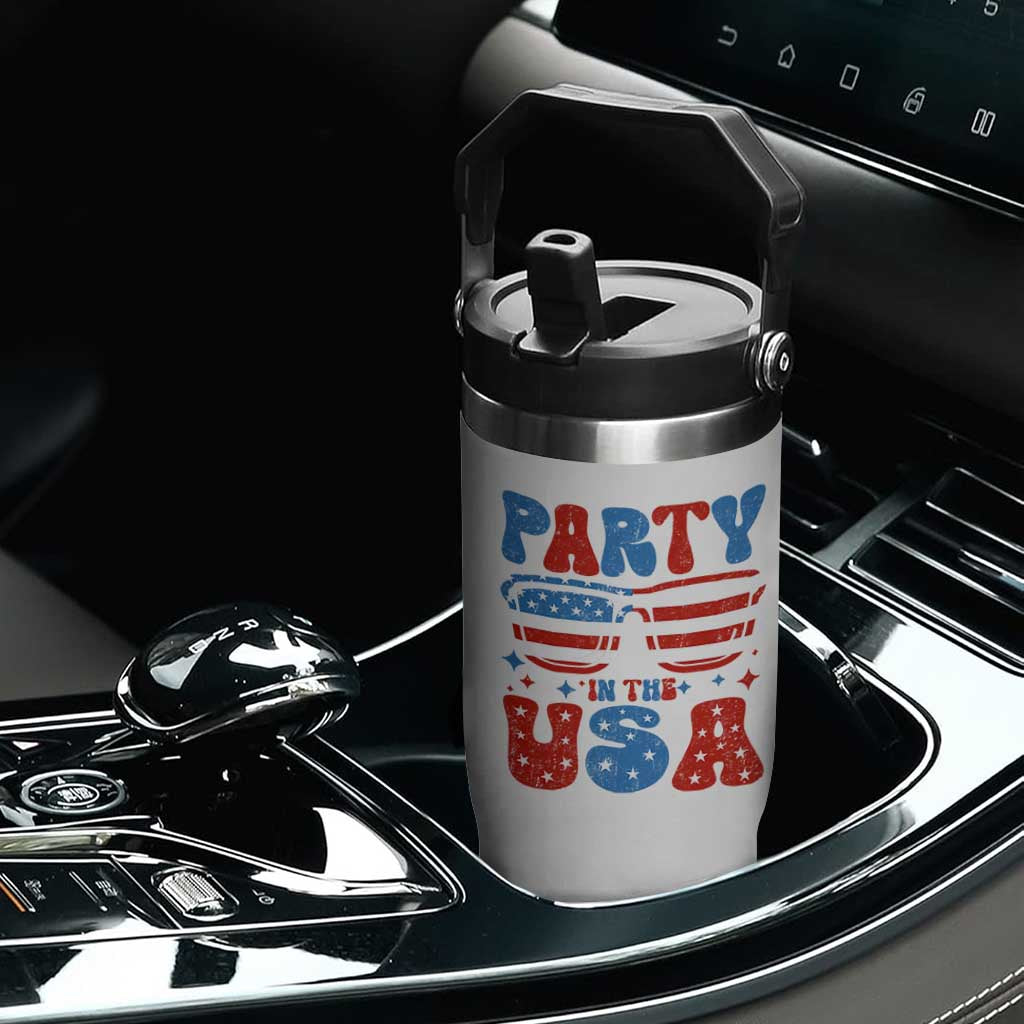 Party in The USA Flip Straw Tumbler 4th of July Independence Day TS10 Print Your Wear