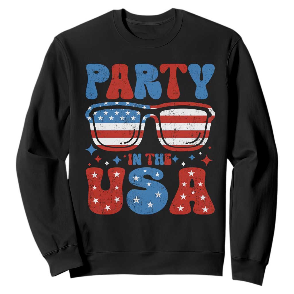 Party in The USA Sweatshirt 4th of July Independence Day TS10 Black Print Your Wear