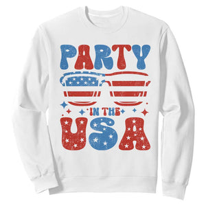 Party in The USA Sweatshirt 4th of July Independence Day TS10 White Print Your Wear