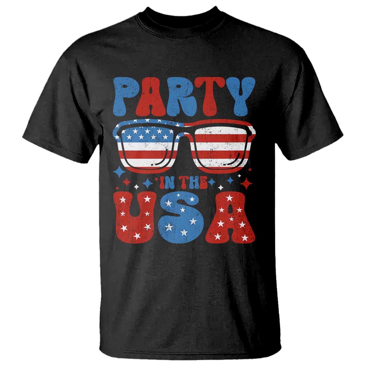 Party in The USA T Shirt 4th of July Independence Day TS10 Black Print Your Wear