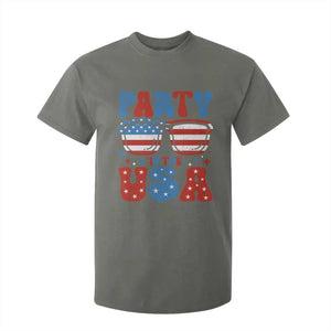 Party in The USA T Shirt For Kid 4th of July Independence Day TS10 Military Green Print Your Wear