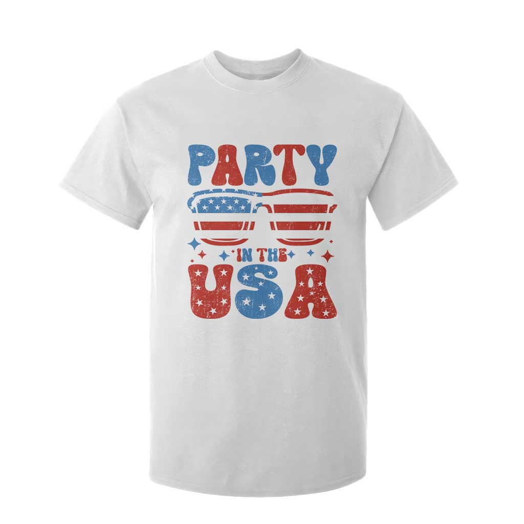 Party in The USA T Shirt For Kid 4th of July Independence Day TS10 White Print Your Wear