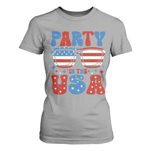 Party in The USA T Shirt For Women 4th of July Independence Day TS10 Sport Gray Print Your Wear