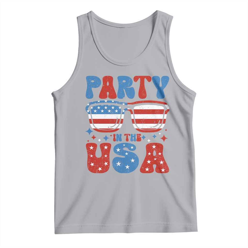 Party in The USA Tank Top 4th of July Independence Day TS10 Athletic Heather Print Your Wear