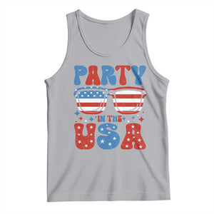 Party in The USA Tank Top 4th of July Independence Day TS10 Athletic Heather Print Your Wear
