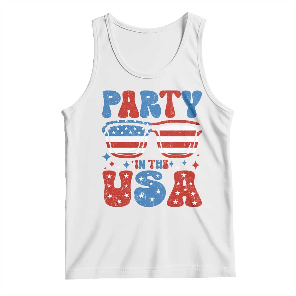 Party in The USA Tank Top 4th of July Independence Day TS10 White Print Your Wear