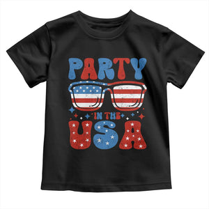 Party in The USA Toddler T Shirt 4th of July Independence Day TS10 Black Print Your Wear