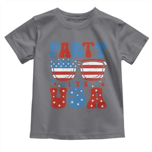 Party in The USA Toddler T Shirt 4th of July Independence Day TS10 Charcoal Print Your Wear