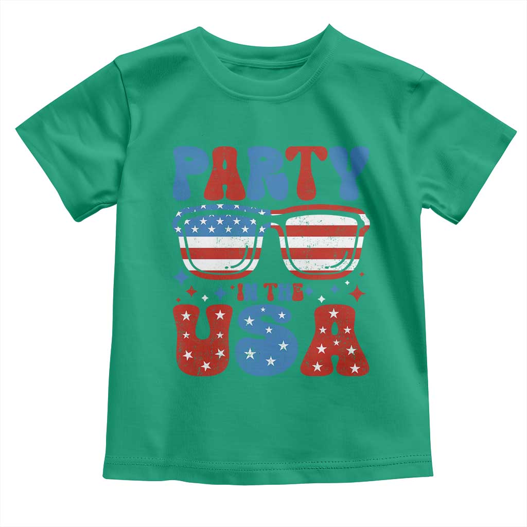 Party in The USA Toddler T Shirt 4th of July Independence Day TS10 Irish Green Print Your Wear