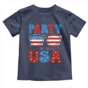 Party in The USA Toddler T Shirt 4th of July Independence Day TS10 Navy Print Your Wear