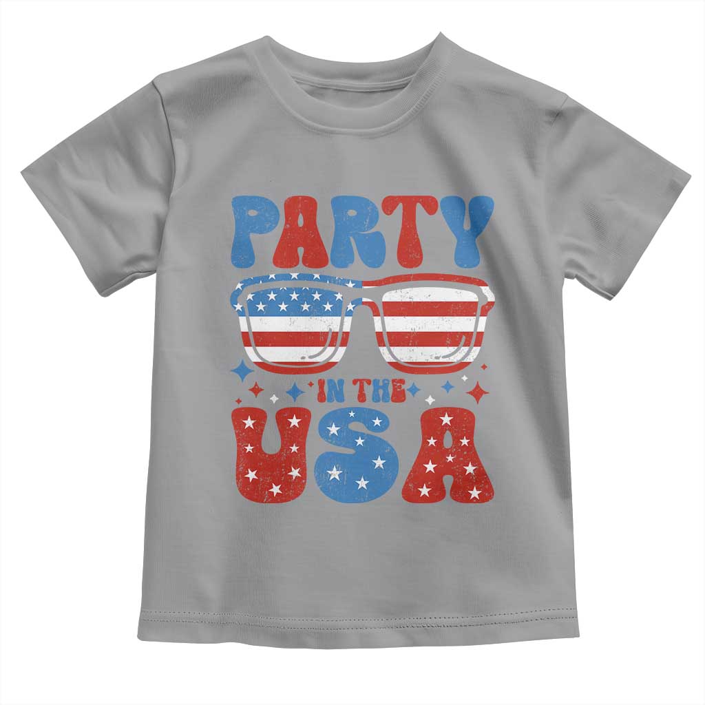 Party in The USA Toddler T Shirt 4th of July Independence Day TS10 Sport Gray Print Your Wear