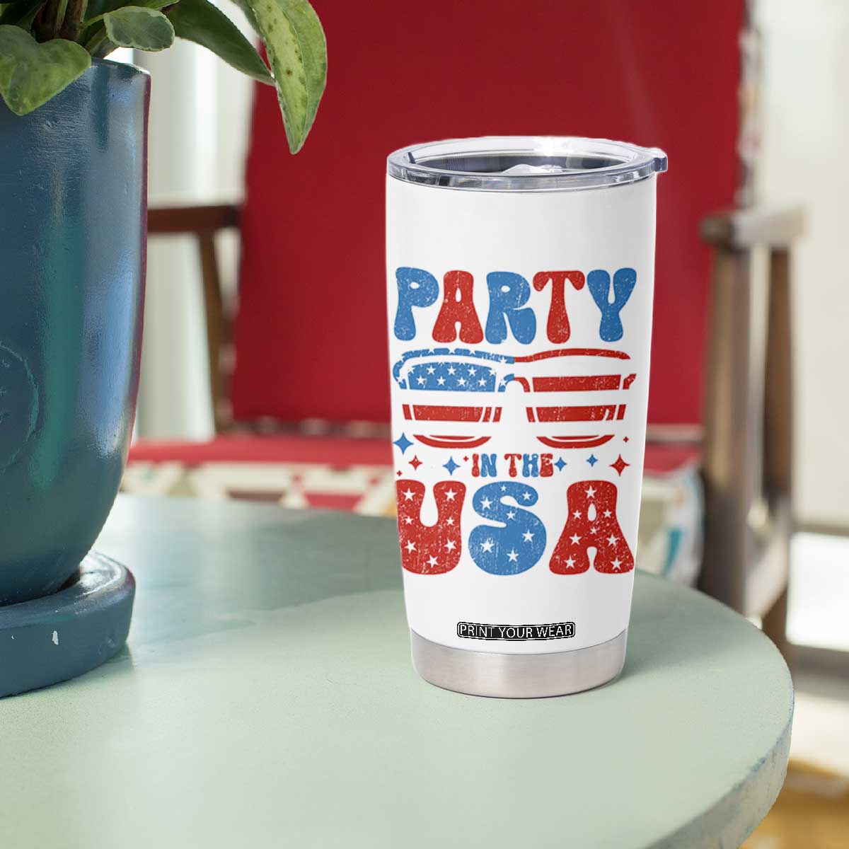 Party in The USA Tumbler Cup 4th of July Independence Day TS10 Print Your Wear