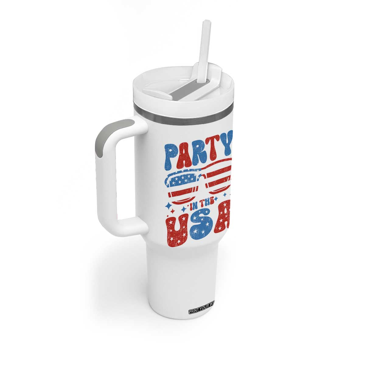 Party in The USA Tumbler With Handle 4th of July Independence Day TS10 Print Your Wear