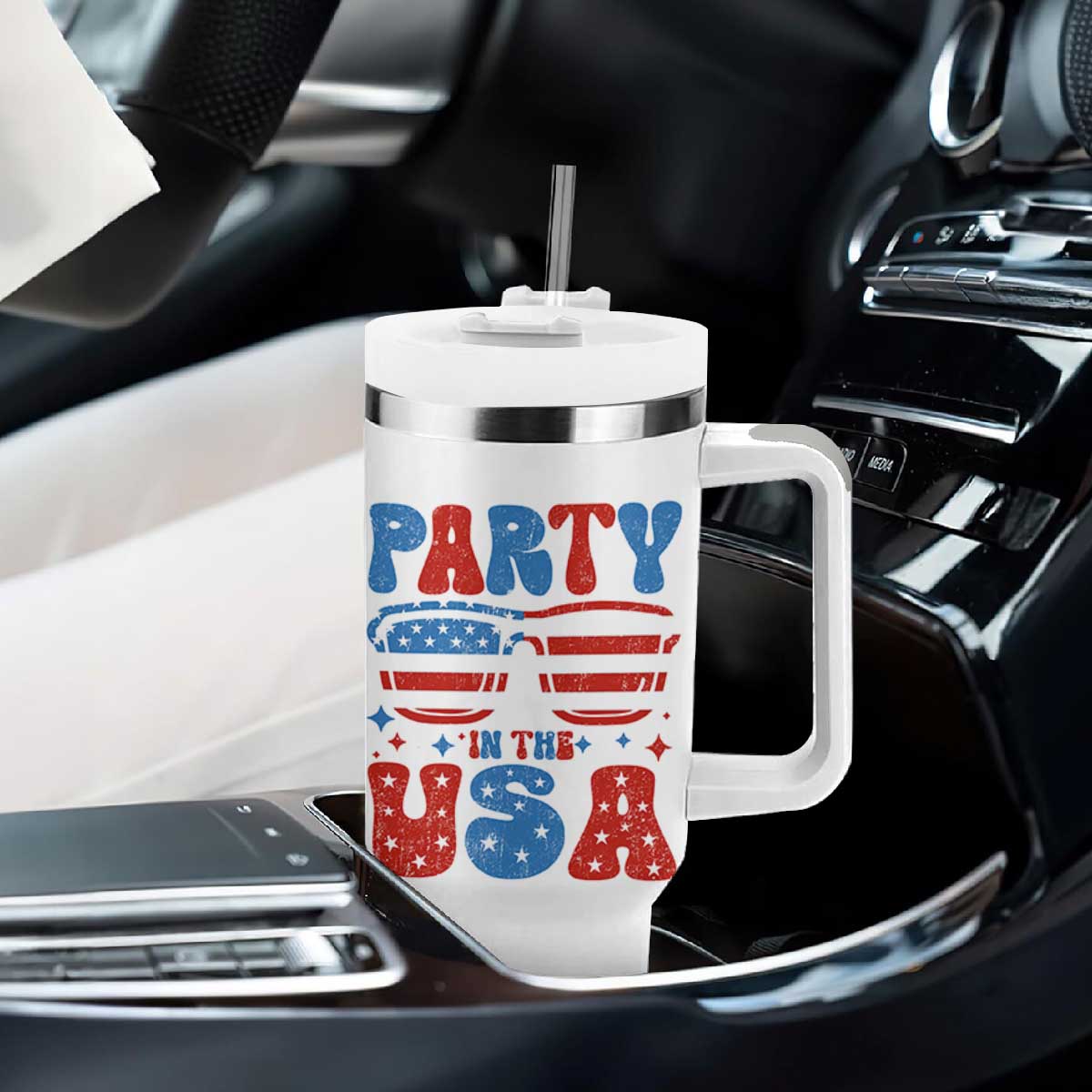 Party in The USA Tumbler With Handle 4th of July Independence Day TS10 Print Your Wear