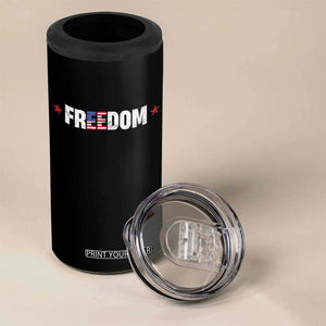 Patriotic 4 in 1 Can Cooler Tumbler Freedom American Flag 4th of July TS10 Print Your Wear