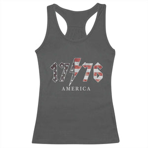 Patriotic 4th Of July 1776 America Classic Rock Racerback Tank Top Vintage American Flag TS11 Dark Heather Print Your Wear