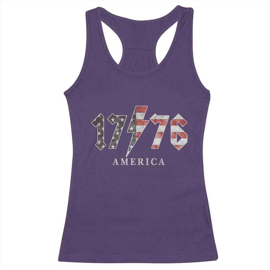 Patriotic 4th Of July 1776 America Classic Rock Racerback Tank Top Vintage American Flag TS11 Purple Print Your Wear
